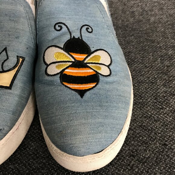Circus Sam Edelman Blue Slip On Sneakers Womens 8.5 Queen Bee Charlie Crown Flat - Picture 6 of 10